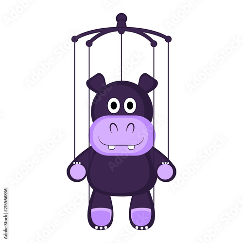 Isolated mobile rattle toy icon