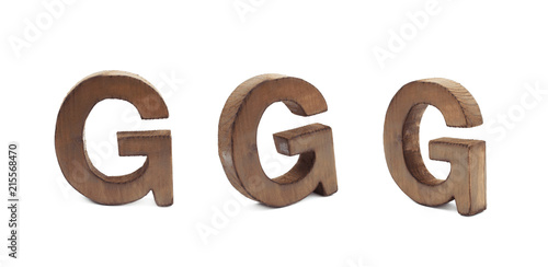 Single sawn wooden letter i...