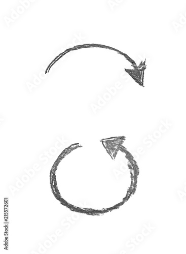 Hand drawn arrow symbol iso...