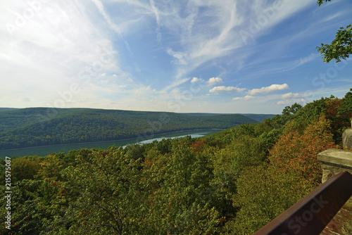 Autumn view of the valley from Rimrock overlook at the Allegheny National Forest