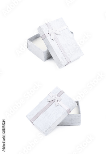 Gift box with a bow isolated