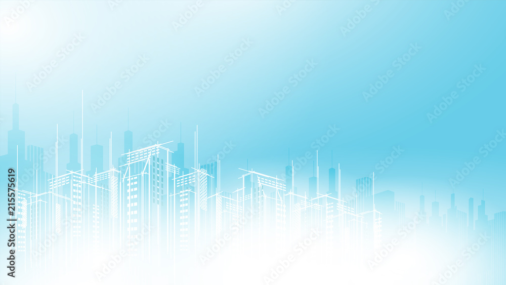 Modern vector city scape sky scraper background. Architectural business building copy template design. Modern vector city scape sky scraper background. Architectural business building copy template design.