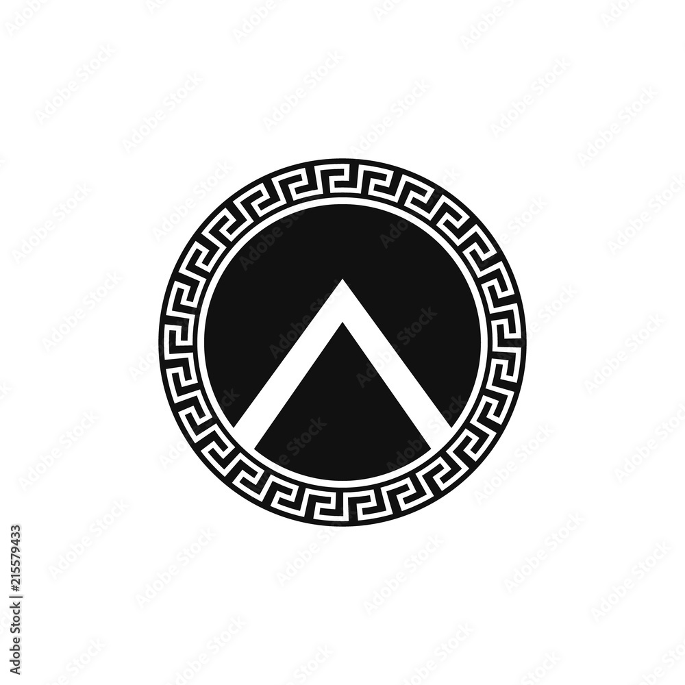 Spartan shield. Vectror. Isolated. Spartan shield. Vectror. Isolated.