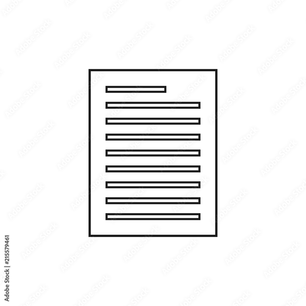 paper line vector icon for app and website, training symbols paper line vector icon for app and website, training symbols