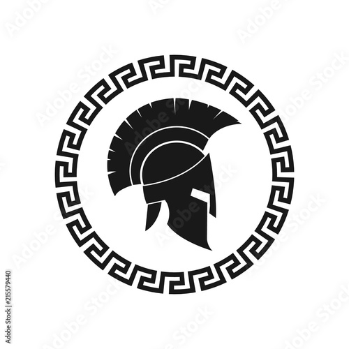 Spartan helmet. Vector. Isolated.