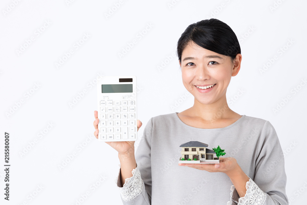 portrait of young asian woman on white background portrait of young asian woman on white background