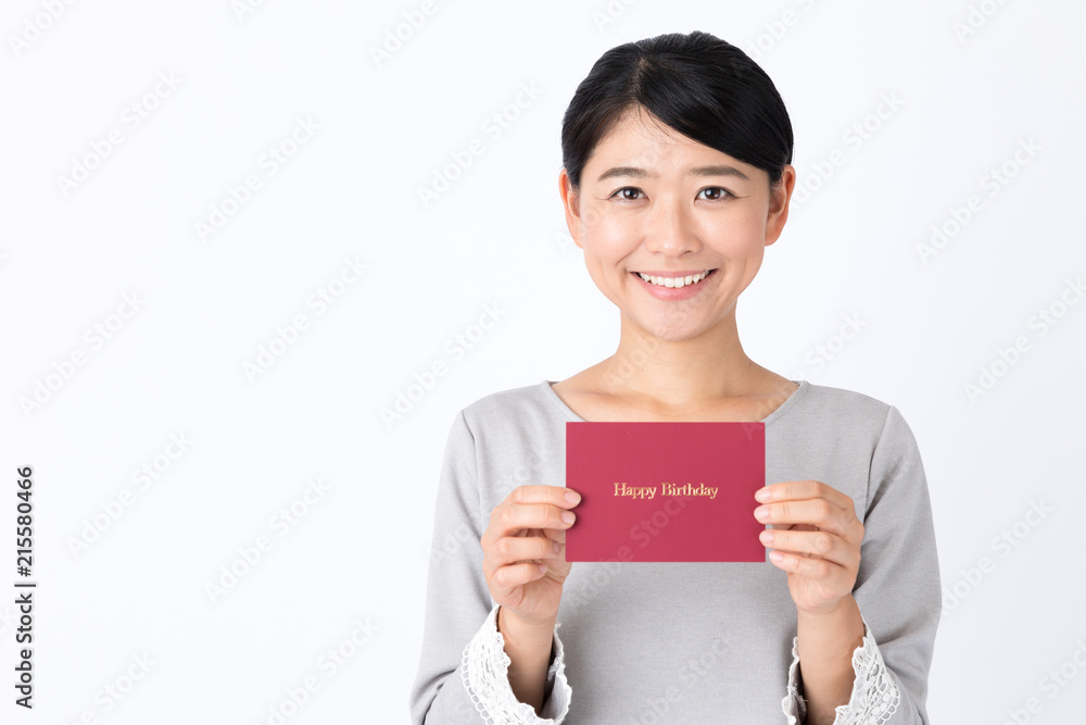 portrait of young asian woman on white background portrait of young asian woman on white background