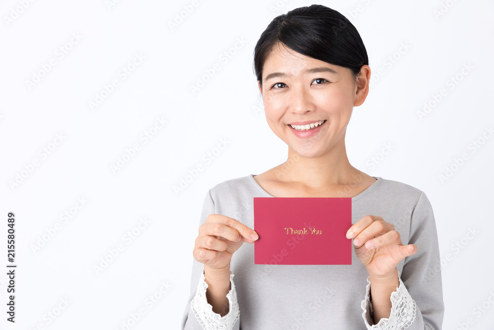 portrait of young asian woman on white background portrait of young asian woman on white background