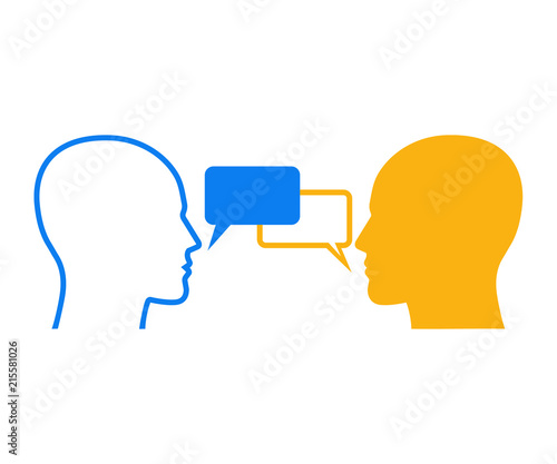 Dialogue illustration. Vector.