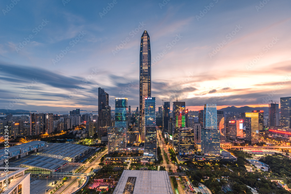 Obraz premium Downtown skyline of Shenzhen