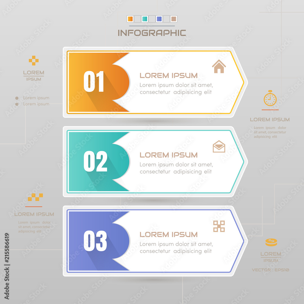Infographics design template with icons, process diagram, vector eps10 illustration Infographics design template with icons, process diagram, vector eps10 illustration