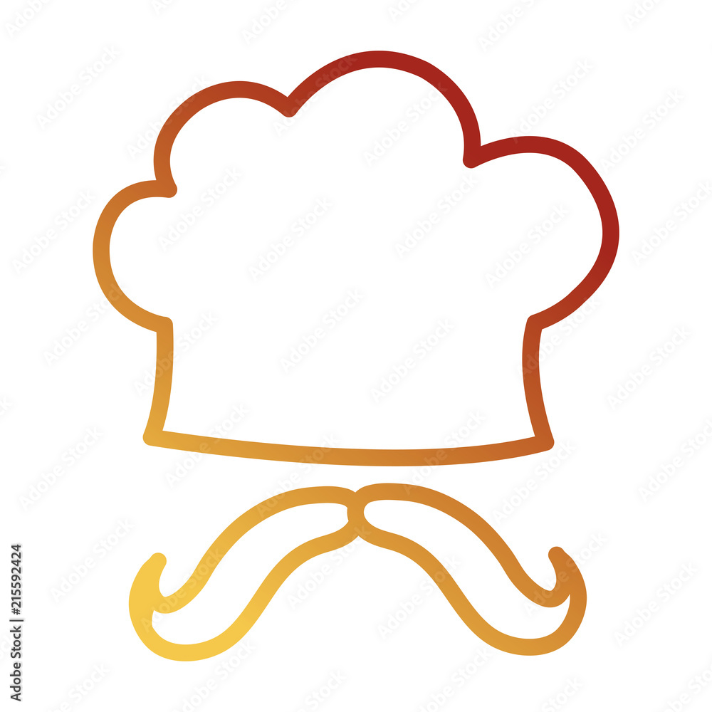 chef hat uniform with mustache chef hat uniform with mustache