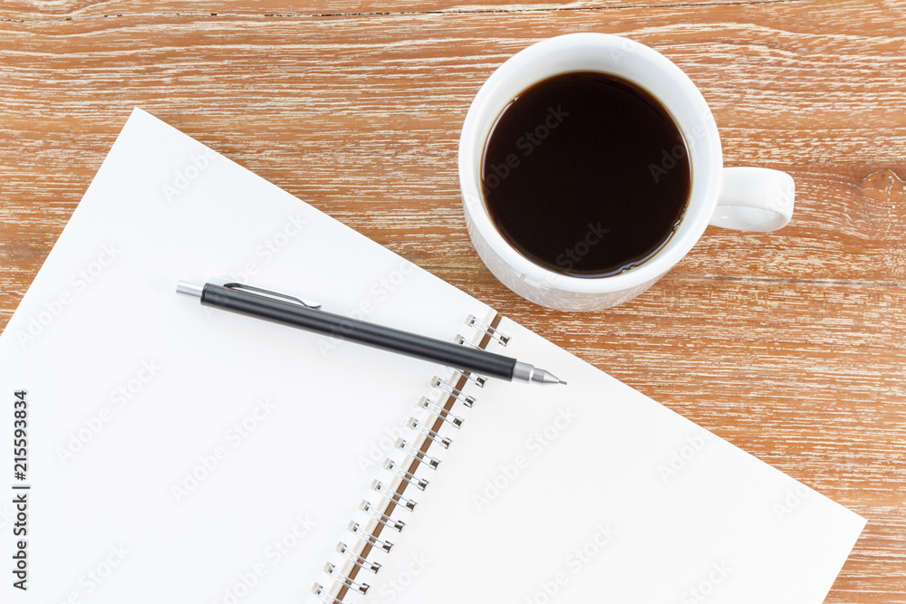 notebook and coffee notebook and coffee