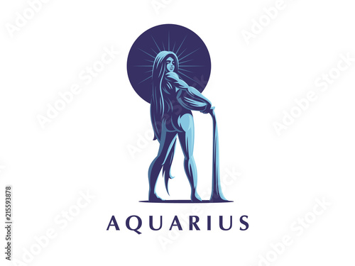 Sign of the zodiac Aquarius. 
