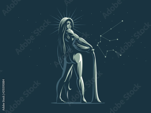 Sign of the zodiac Aquarius. 
