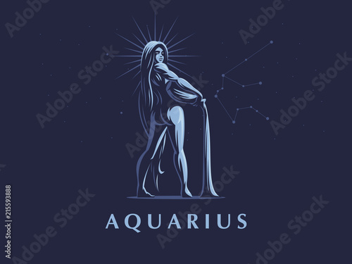 Sign of the zodiac Aquarius. 