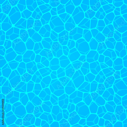 Water surface repeated texture. Swimming pool seamless pattern. watery rippled background. sea, ocean aquatic center, wallpaper for summer, travel, vacation designs. Abstract vector backdrop