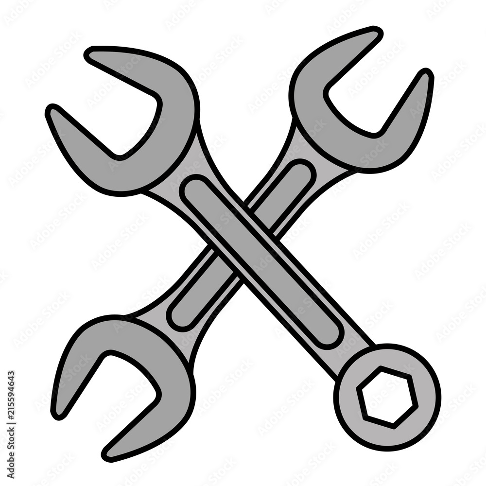 wrenchs keys crossing icon wrenchs keys crossing icon