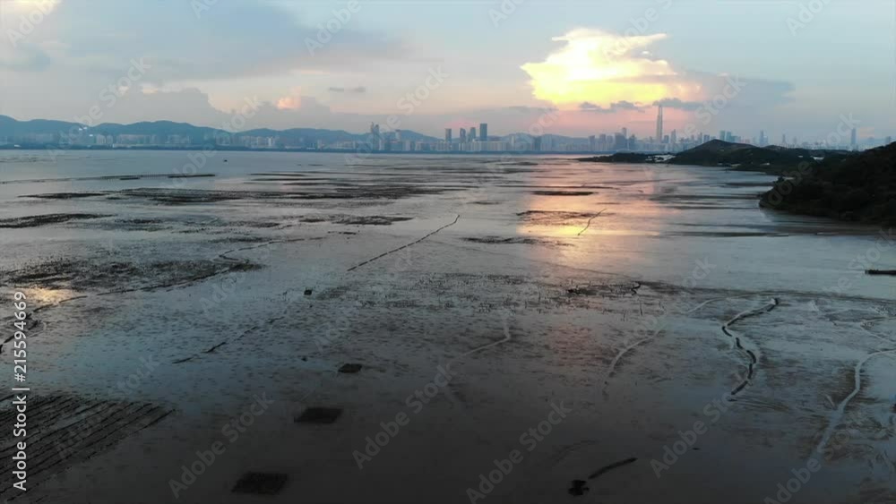 custom made wallpaper toronto digitalsunset pak nai/ lau fau shan mudflat in hong kong