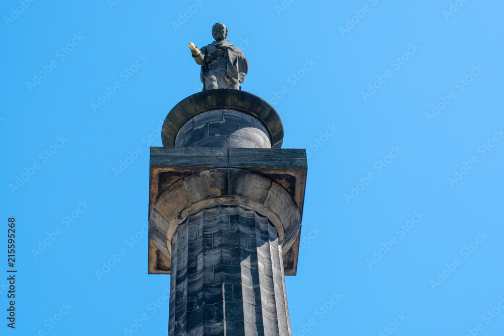 Looking up at Column of Lord Wilbeforce anti slavery campaigner Hull Yorkshire Looking up at Column of Lord Wilbeforce anti slavery campaigner Hull Yorkshire