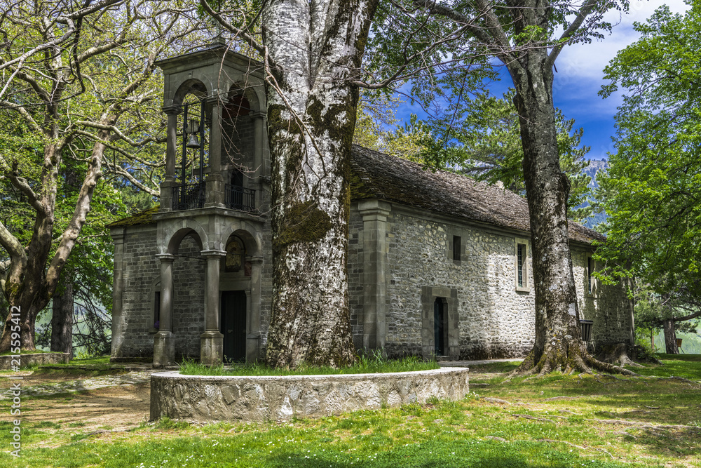 Naklejka premium In the Park by the old Greek Church