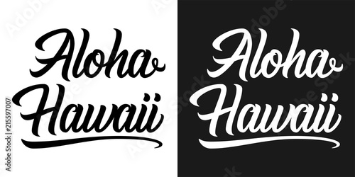 Summer lettering of Aloha Hawaii