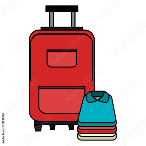 suitcase travel with clothes