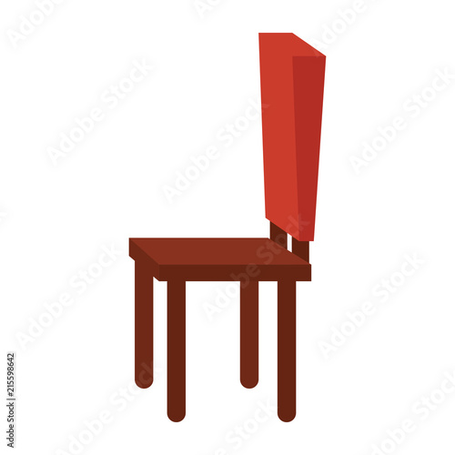 wooden chair isolated icon vector illustration design