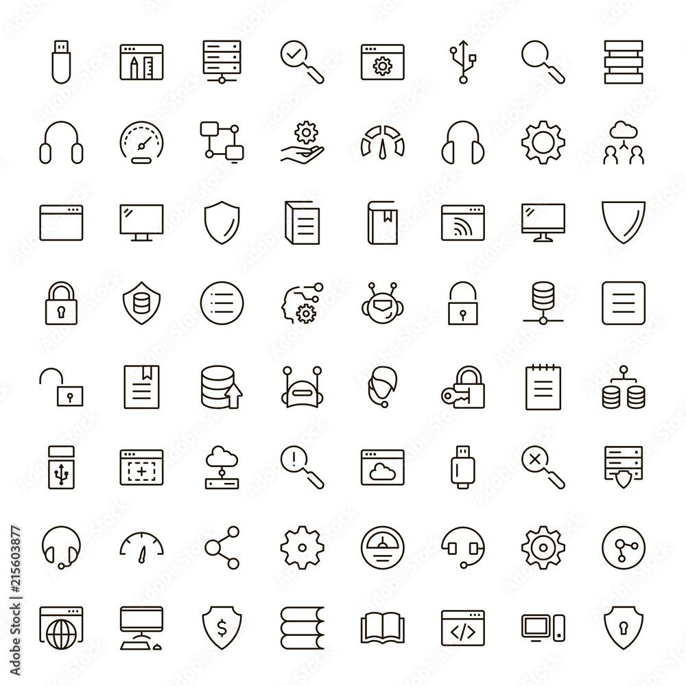 Programming icon set Programming icon set