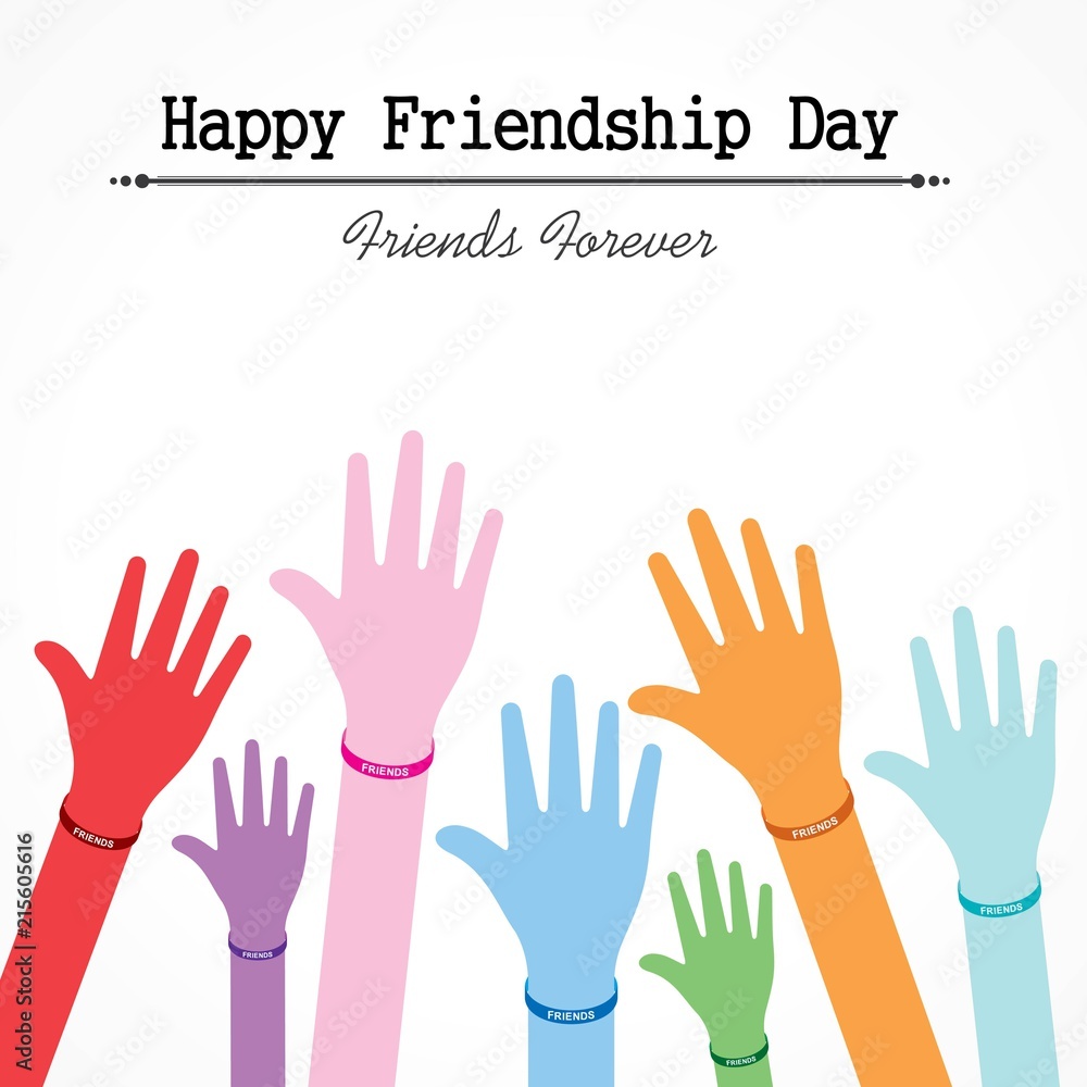 Happy Friendship day vector typographic design Happy Friendship day vector typographic design