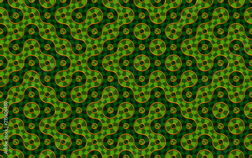 Green bicolor Penrose mosaic