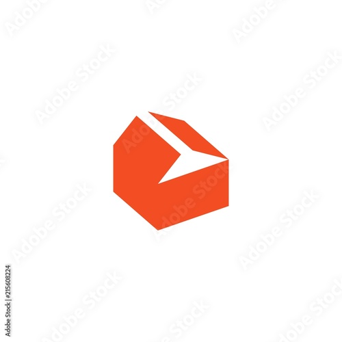 open box unbox unboxing logo vector icon illustration