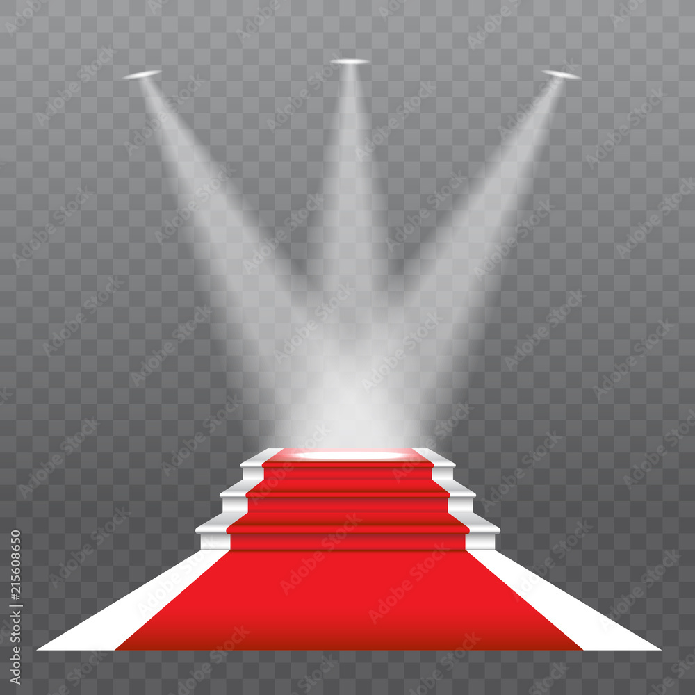 Obraz premium Red carpet for celebrities, concept of success and triumph,EPS10.