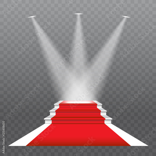 Red carpet for celebrities, concept of success and triumph,EPS10.