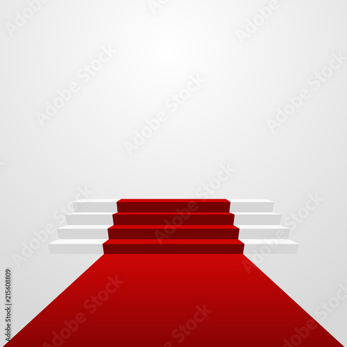 red carpet podium vector illustration eps 10