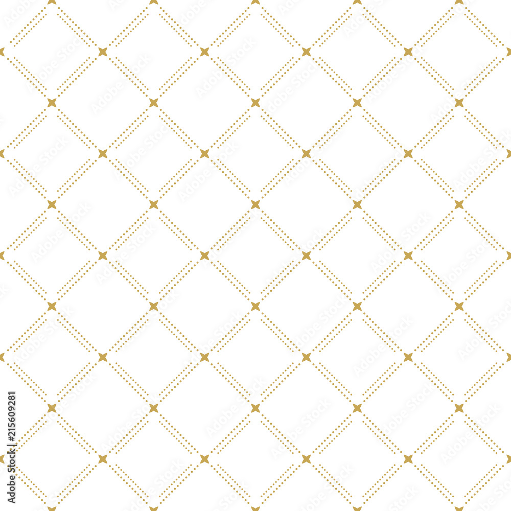 Fototapeta premium Geometric dotted vector pattern. Seamless abstract modern dotted golden texture for wallpapers and backgrounds