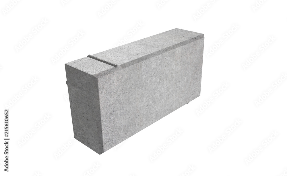 3D realistic render of grey single lock paving brick. Isolated on white background. 3D realistic render of grey single lock paving brick. Isolated on white background.
