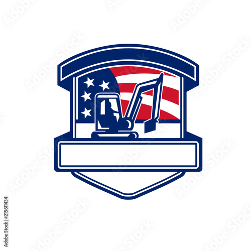 Excavation Services USA Flag Badge