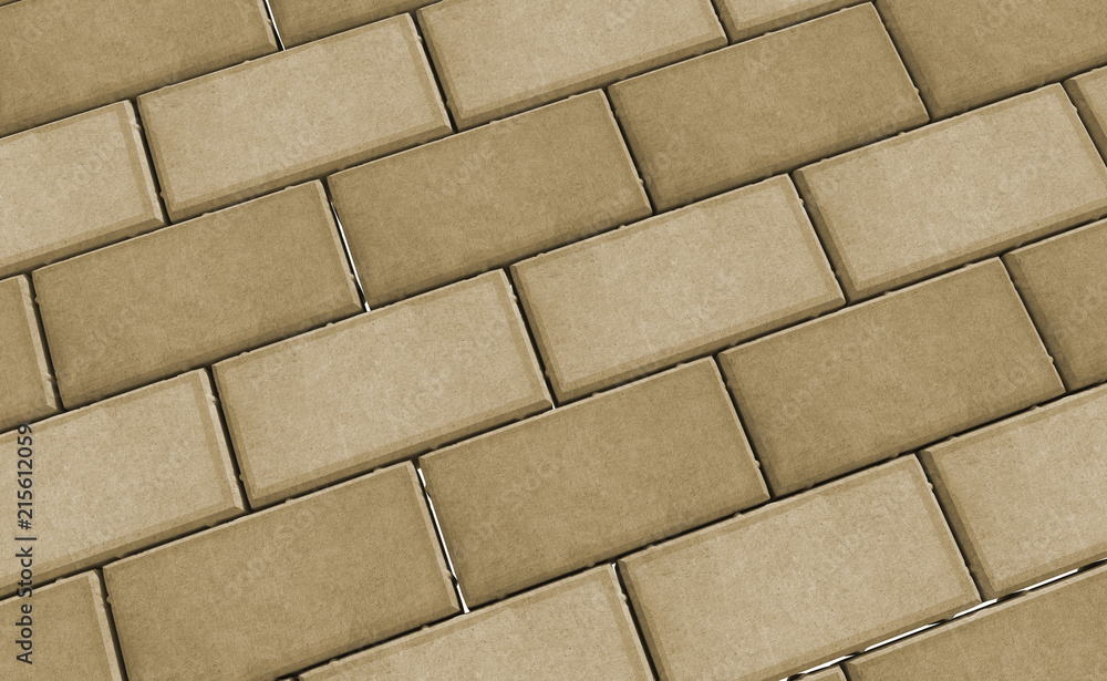 3D realistic render of yellow lock paving texture. Stock Illustration ...