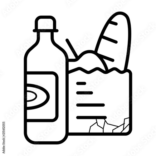 Bag of groceries icon
