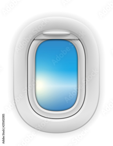 airplane window porthole stock vector illustration