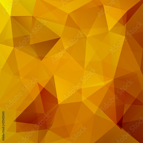 Polygonal vector background. Can be used in cover design, book design, website background. Vector illustration. Yellow, brown colors.