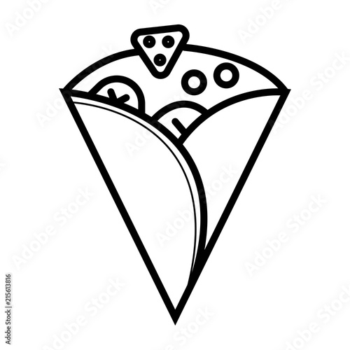 Crepe icon vector