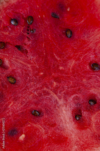 Red ripe watermelon close-up