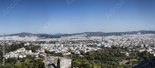 Panoramic view from the Acropolis of Athens