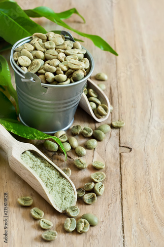 Green coffee background