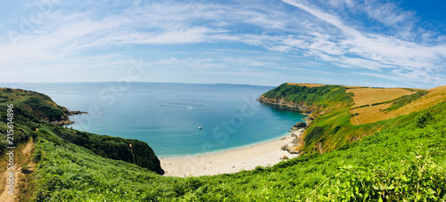 Lantic Bay Panorama  Cornwall  United Kingdom