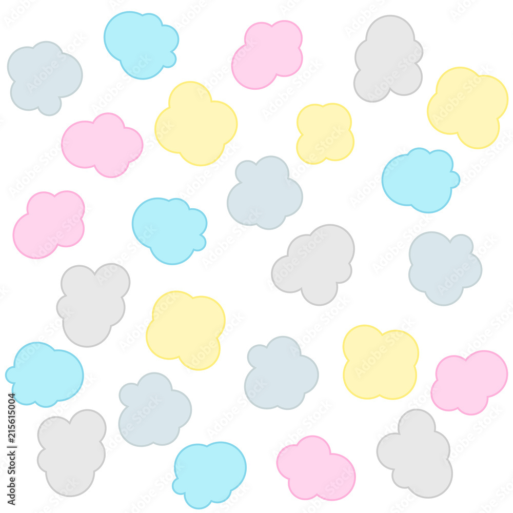 soft colorful clouds pattern background