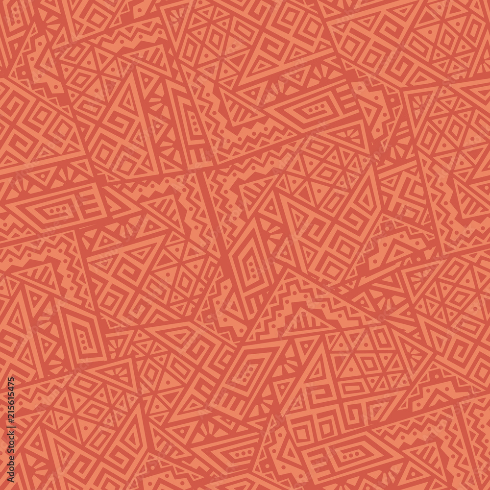 Fototapeta premium Creative Ethnic Style Square Seamless Pattern. Unique geometric vector swatch. Perfect for screen background, site backdrop, wrapping paper, wallpaper, textile and surface design. Trendy boho tile.