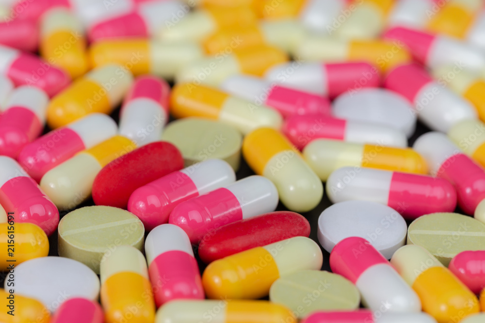 variety of pills capsules